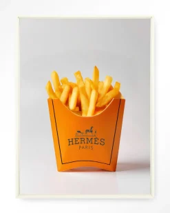 New Urban Cotton Wandkleed Hermes Fries in maat en frame naar keuze