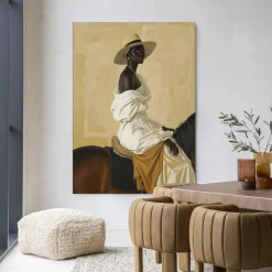 Outlet Urban Cotton Wandkleed Horseriding Lady in maat en frame naar keuze