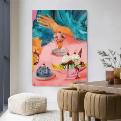 Online Urban Cotton Wandkleed Ice Creams in maat en frame naar keuze