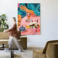 Online Urban Cotton Wandkleed Ice Creams in maat en frame naar keuze