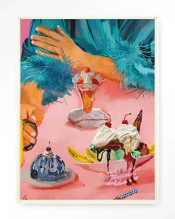 Online Urban Cotton Wandkleed Ice Creams in maat en frame naar keuze