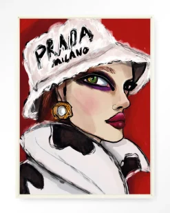 Hot Urban Cotton Wandkleed Julie in maat en frame naar keuze