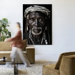 Hot Urban Cotton Wandkleed Kabila in maat en frame naar keuze