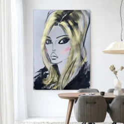 Outlet Urban Cotton Wandkleed Kate Moss in maat en frame naar keuze