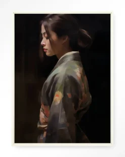 New Urban Cotton Wandkleed Kimono Tales in maat en frame naar keuze