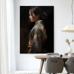 New Urban Cotton Wandkleed Kimono Tales in maat en frame naar keuze