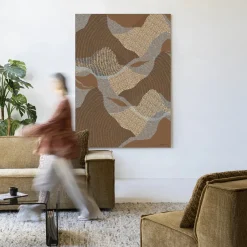 Outlet Urban Cotton Wandkleed La Ondas 1 in maat en frame naar keuze