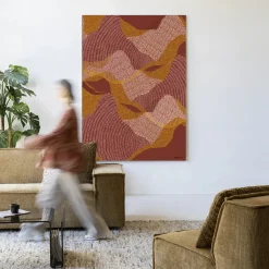 Best Urban Cotton Wandkleed La Ondas in maat en frame naar keuze