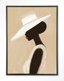 Clearance Urban Cotton Wandkleed Lady in maat en frame naar keuze