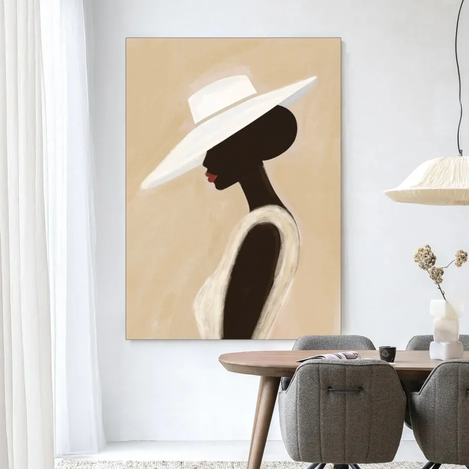 Clearance Urban Cotton Wandkleed Lady in maat en frame naar keuze