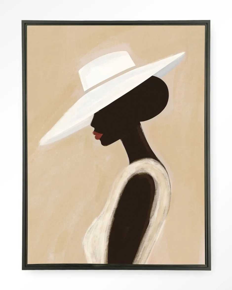 Clearance Urban Cotton Wandkleed Lady in maat en frame naar keuze