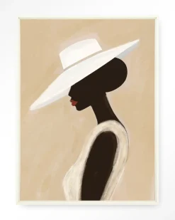 Clearance Urban Cotton Wandkleed Lady in maat en frame naar keuze