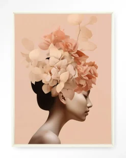 Outlet Urban Cotton Wandkleed Leave Crown in maat en frame naar keuze