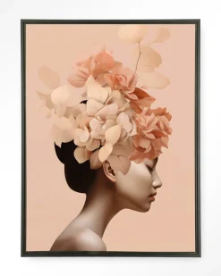 Outlet Urban Cotton Wandkleed Leave Crown in maat en frame naar keuze