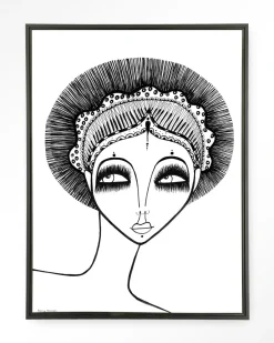 Online Urban Cotton Wandkleed Leyla in maat en frame naar keuze