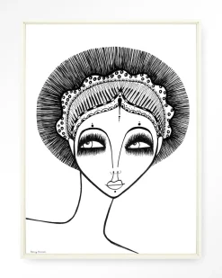 Online Urban Cotton Wandkleed Leyla in maat en frame naar keuze