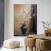 Hot Urban Cotton Wandkleed Light Blossom Vase in maat en frame naar keuze