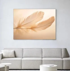 New Urban Cotton Wandkleed Light Feather in maat en frame naar keuze