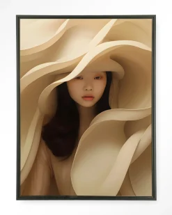 Clearance Urban Cotton Wandkleed Light Flow in maat en frame naar keuze