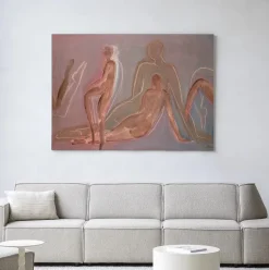 Hot Urban Cotton Wandkleed Line Of Action Study in maat en frame naar keuze