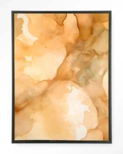 Clearance Urban Cotton Wandkleed Liquid Cinnamon in maat en frame naar keuze