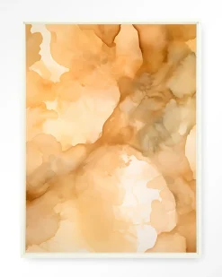 Clearance Urban Cotton Wandkleed Liquid Cinnamon in maat en frame naar keuze