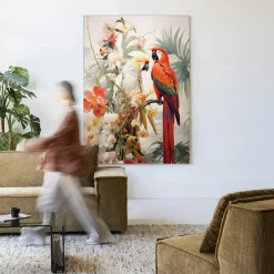 Sale Urban Cotton Wandkleed Lovebirds in maat en frame naar keuze