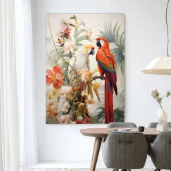 Sale Urban Cotton Wandkleed Lovebirds in maat en frame naar keuze