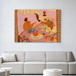 Hot Urban Cotton Wandkleed Lunch With The Ladies in maat en frame naar keuze