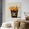 Online Urban Cotton Wandkleed Luxury Fries in maat en frame naar keuze