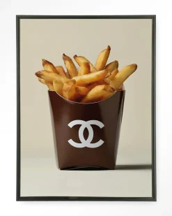 Online Urban Cotton Wandkleed Luxury Fries in maat en frame naar keuze