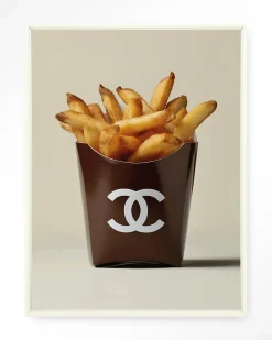 Online Urban Cotton Wandkleed Luxury Fries in maat en frame naar keuze