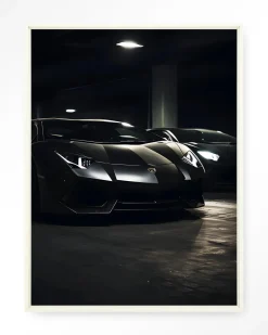 Discount Urban Cotton Wandkleed Luxury Garage in maat en frame naar keuze