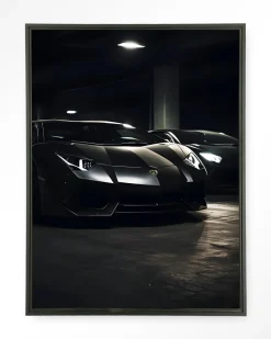 Discount Urban Cotton Wandkleed Luxury Garage in maat en frame naar keuze