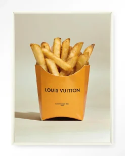 Hot Urban Cotton Wandkleed LV Fries in maat en frame naar keuze