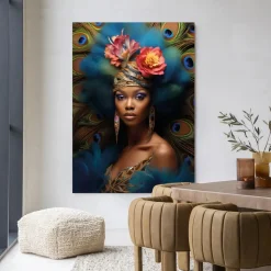 New Urban Cotton Wandkleed Maua in maat en frame naar keuze