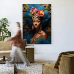 New Urban Cotton Wandkleed Maua in maat en frame naar keuze