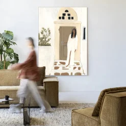 Clearance Urban Cotton Wandkleed Mediterranean Dream in maat en frame naar keuze