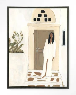 Clearance Urban Cotton Wandkleed Mediterranean Dream in maat en frame naar keuze