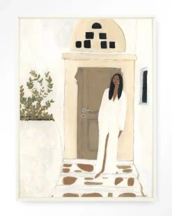 Clearance Urban Cotton Wandkleed Mediterranean Dream in maat en frame naar keuze