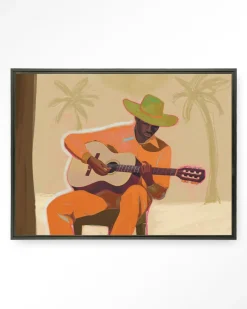 Discount Urban Cotton Wandkleed Musician 2 in maat en frame naar keuze