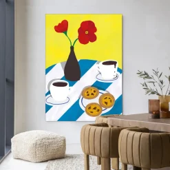 Hot Urban Cotton Wandkleed Nata Afternoon in maat en frame naar keuze