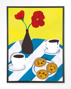 Hot Urban Cotton Wandkleed Nata Afternoon in maat en frame naar keuze