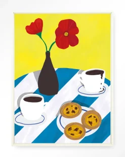 Hot Urban Cotton Wandkleed Nata Afternoon in maat en frame naar keuze