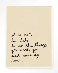 Best Urban Cotton Wandkleed Not Too Late in maat en frame naar keuze