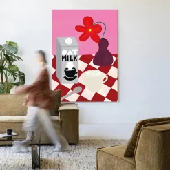 Urban Cotton Wandkleed Oatmilk Morning in maat en frame naar keuze