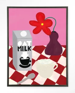 Urban Cotton Wandkleed Oatmilk Morning in maat en frame naar keuze