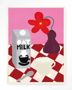 Urban Cotton Wandkleed Oatmilk Morning in maat en frame naar keuze