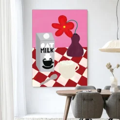 Urban Cotton Wandkleed Oatmilk Morning in maat en frame naar keuze