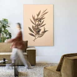 Online Urban Cotton Wandkleed Oliva in maat en frame naar keuze